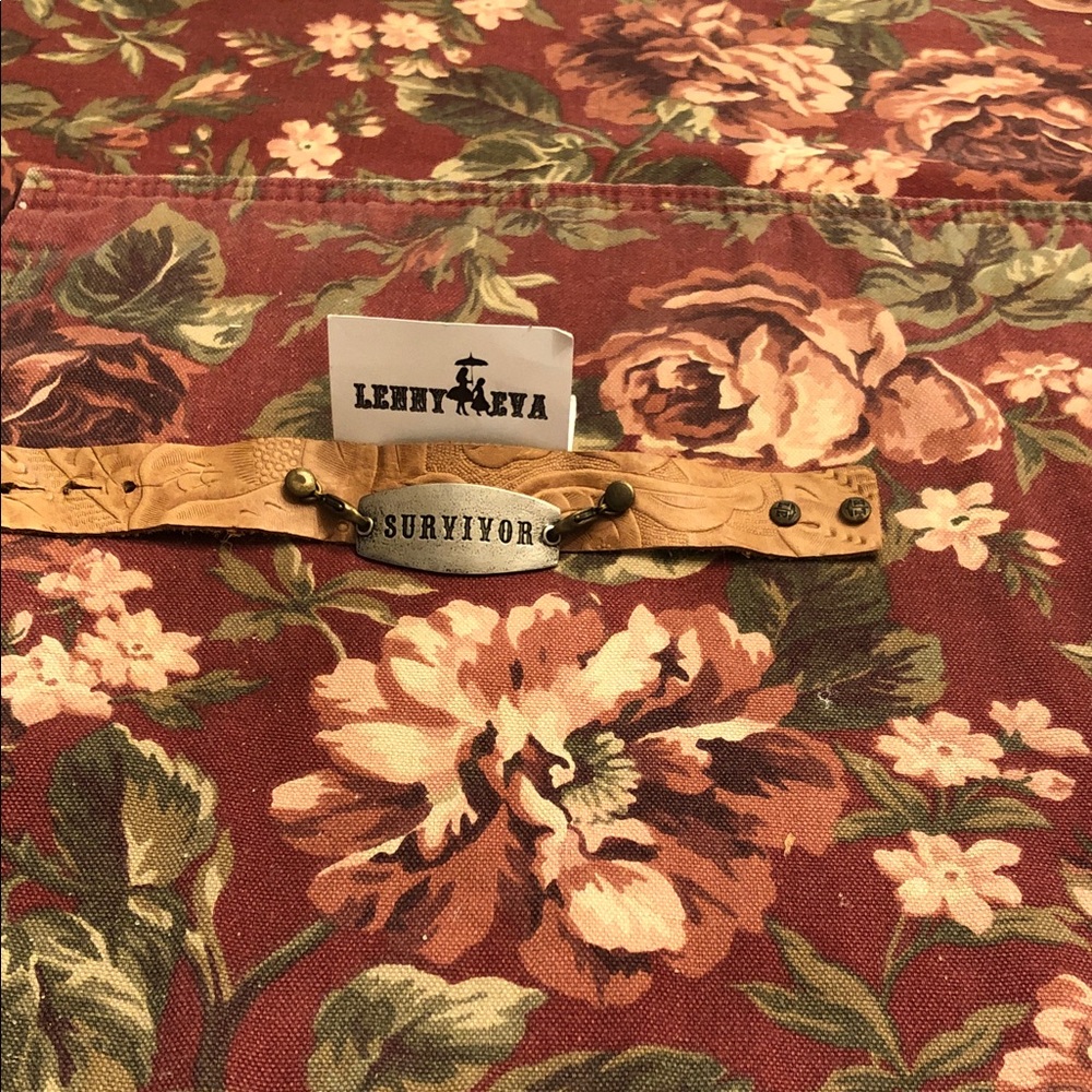 Leather bracelet with 'SURVIVOR' sentiment by Lenny & Eva